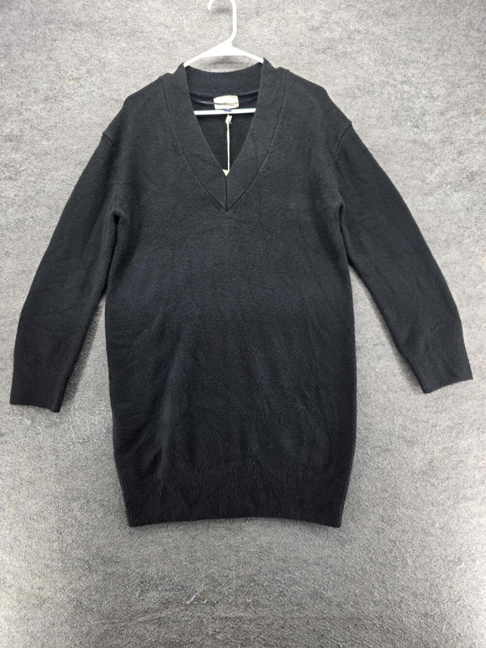 Universal Thread Sweater Dress Womens XS Black V-Neck Knee Length Knit